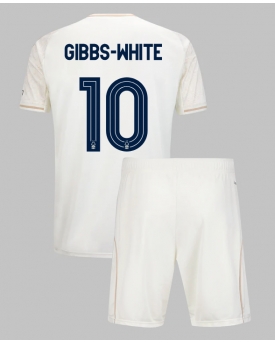Billige Fotballdrakt Nottingham Forest Morgan Gibbs-White #10 Replika Bortedraktsett Barn 2025-26 Kortermet (med bukser)